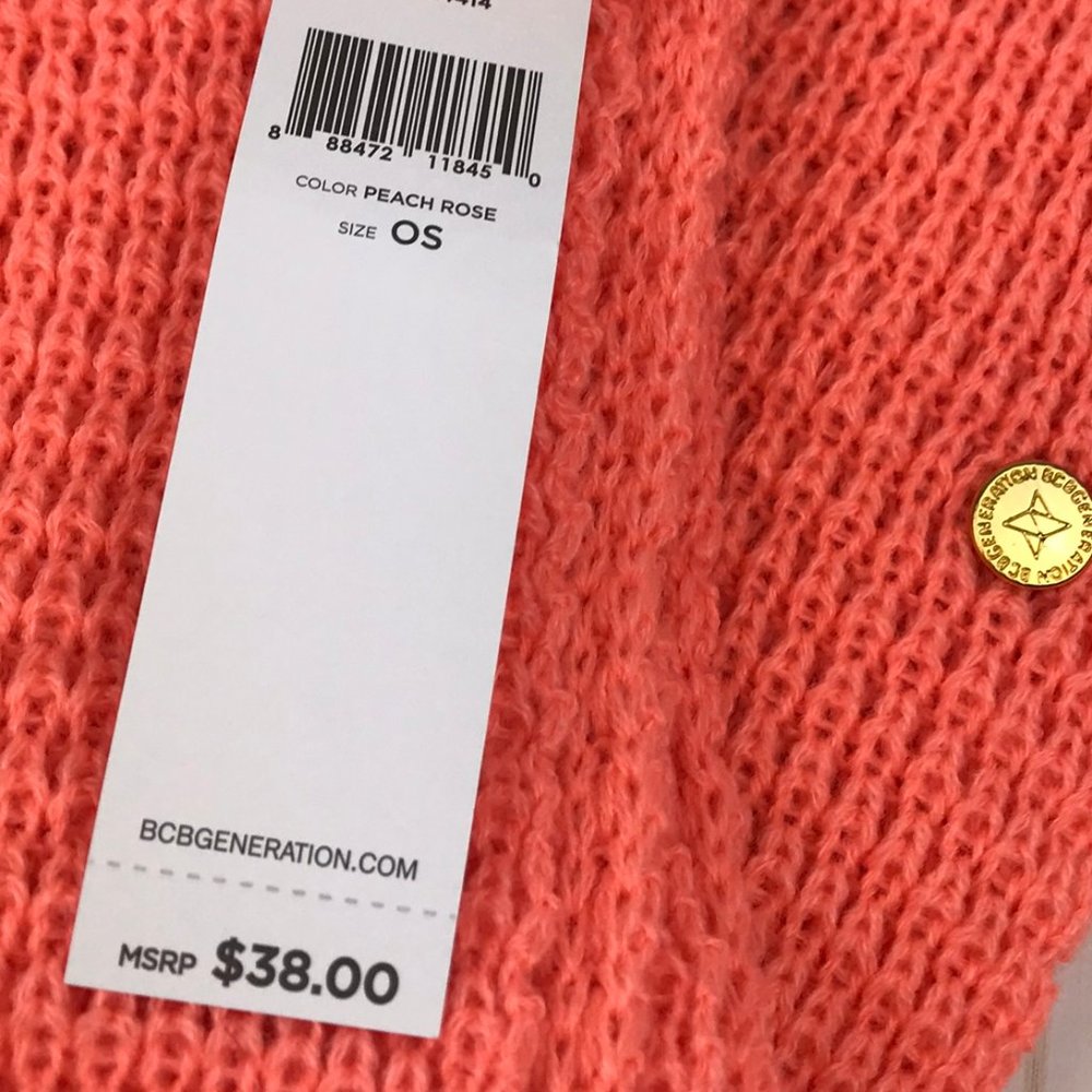 BCBGeneration Infinity Scarf Cowl Peach Rose - Picture 10 of 10